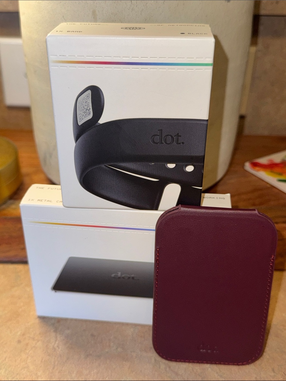 NWT Dot Card Bundle - Metal Card, Band and Card Carrying pouch